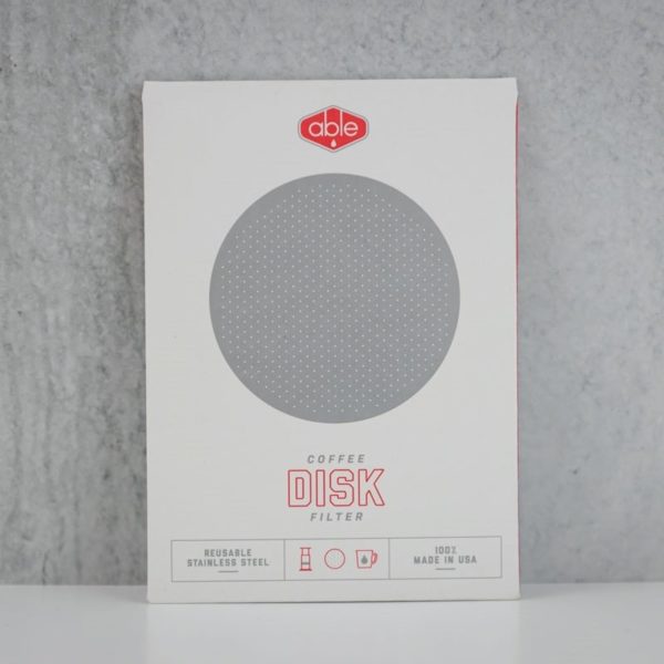 Box containing one Able reusable stainless steel coffee filter (disk)