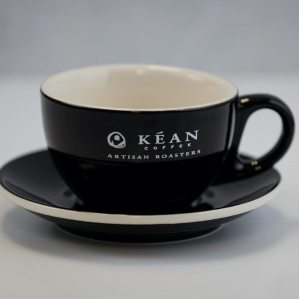 Black/White Ceramic Cup and Saucer