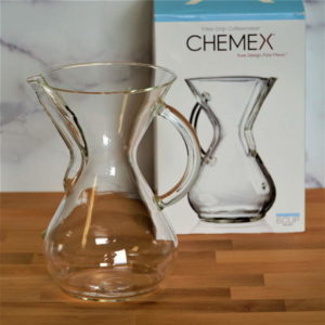 Chemex coffee brewer and box