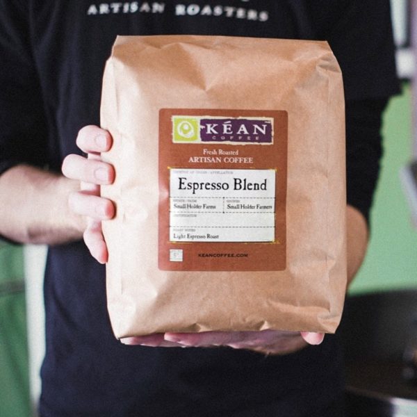 5 pound paper bag with espresso roasted beans
