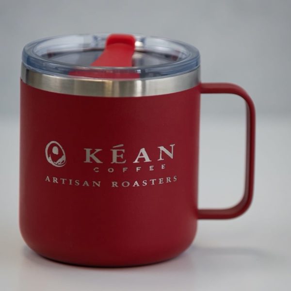 Red Nexus Steel Camper Mug with Kéan Coffee Logo